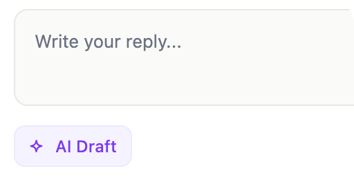 Socia AI draft button and composer close-up